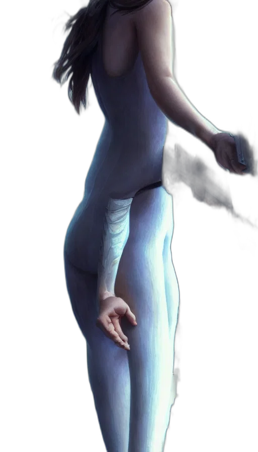 dress, robot, staff, creature transparent PNG cut-out