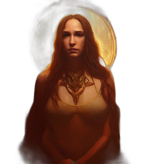 jewelry, face, dress, fantasy art transparent PNG cut-out