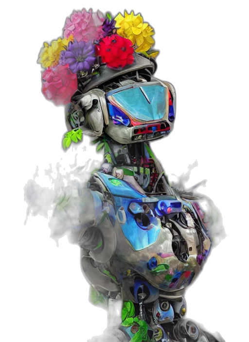 robot, mask, crown, face transparent PNG cut-out