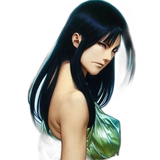 dress, face, hair, fantasy art transparent PNG cut-out