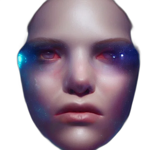 face, mask, robot, creature transparent PNG cut-out