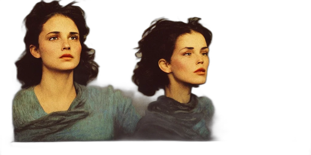photorealistic, oil painting, concept art, vaporwave transparent PNG cut-out