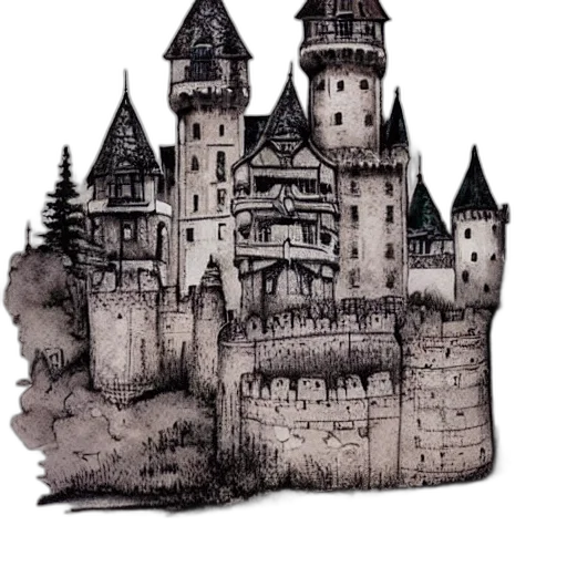 crown, building, fantasy art, concept art transparent PNG cut-out