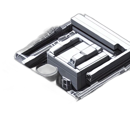 robot, 3d render, monochrome, core transparent PNG cut-out