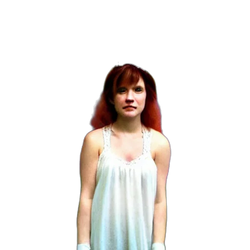 dress, creature, face, hair transparent PNG cut-out