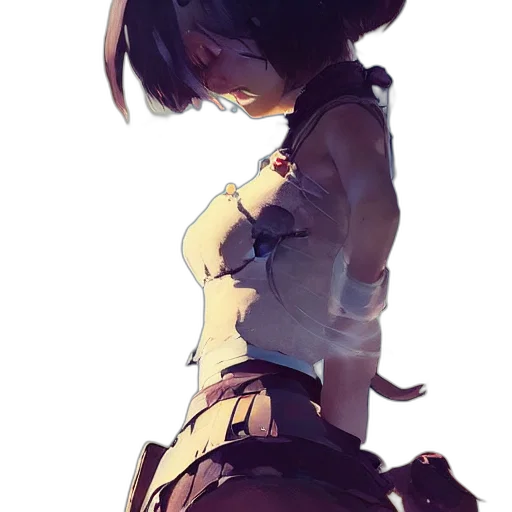 dress, robot, weapon, staff transparent PNG cut-out
