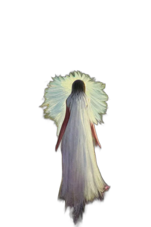 dress, staff, creature, concept art transparent PNG cut-out