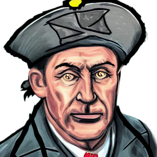 hat, staff, face, concept art transparent PNG cut-out