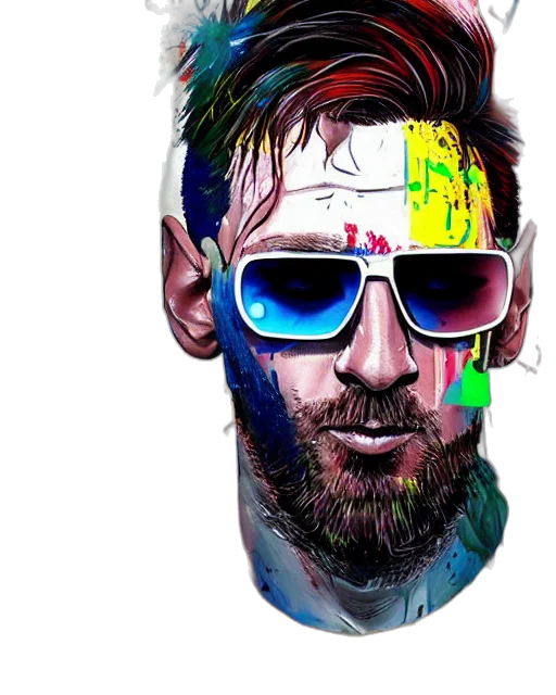 face, comic book art, photorealistic, watercolor transparent PNG cut-out