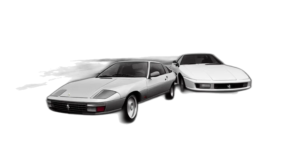 car, photorealistic, 3d render, vaporwave transparent PNG cut-out