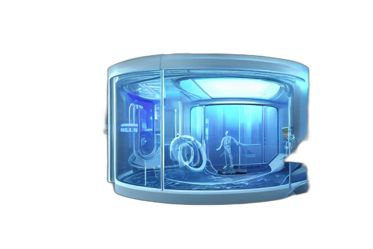 robot, concept art, 3d render, cyberpunk transparent PNG cut-out