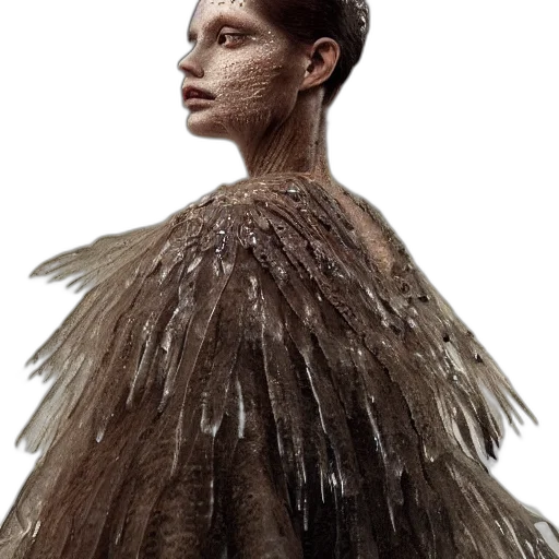 hair, dress, jacket, creature transparent PNG cut-out