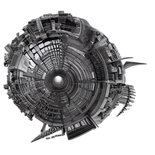 weapon, robot, building, concept art transparent PNG cut-out