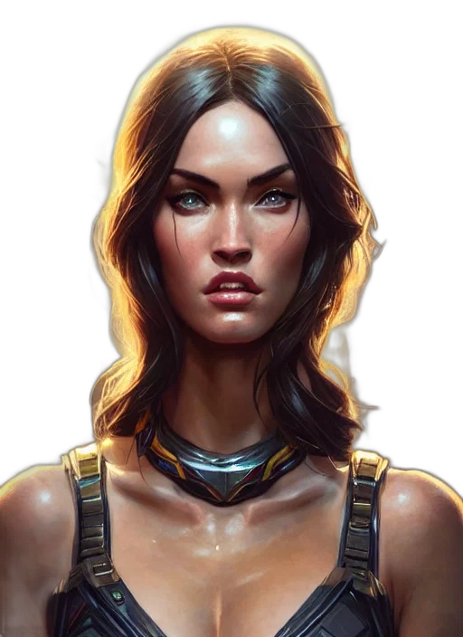 face, fantasy art, concept art, photorealistic transparent PNG cut-out
