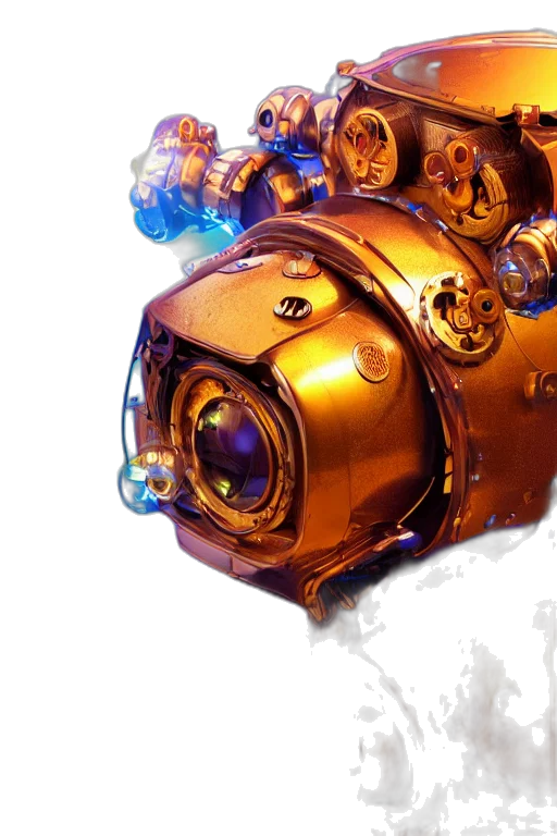 robot, weapon, mask, concept art transparent PNG cut-out