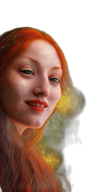 face, photorealistic, oil painting, fantasy art transparent PNG cut-out