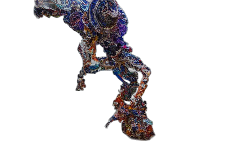 robot, dragon, weapon, staff transparent PNG cut-out