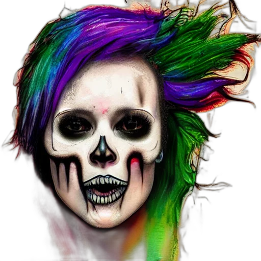 face, hair, mask, watercolor transparent PNG cut-out