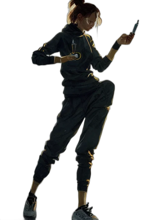 staff, jacket, mask, sword transparent PNG cut-out