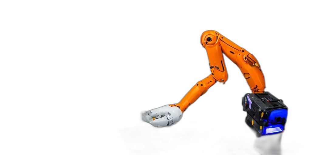 robot, staff, 3d render, concept art transparent PNG cut-out