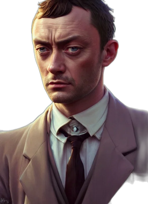 face, staff, jacket, robot transparent PNG cut-out