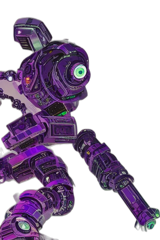 robot, weapon, concept art, cyberpunk transparent PNG cut-out
