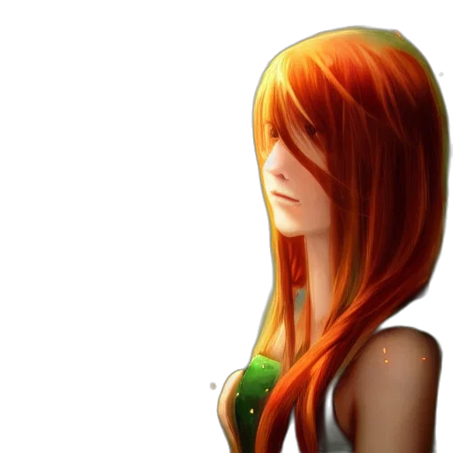 hair, face, staff, dress transparent PNG cut-out