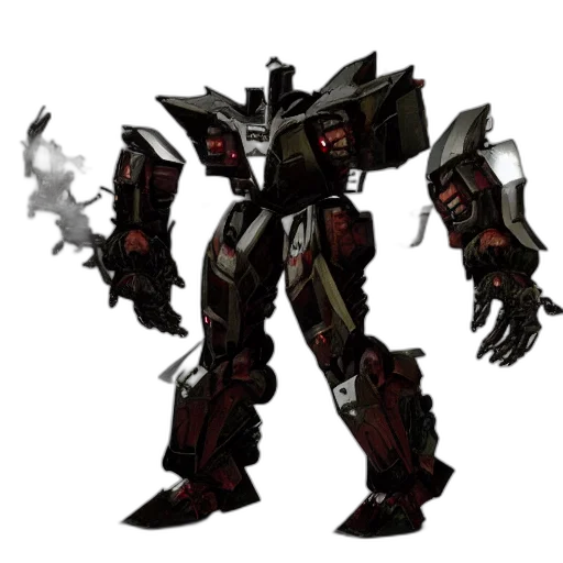 robot, weapon, concept art, 3d render transparent PNG cut-out