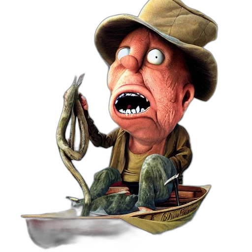 creature, staff, hat, weapon transparent PNG cut-out