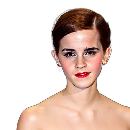 face, hair, dress, photorealistic transparent PNG cut-out