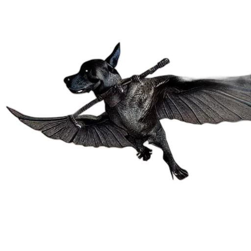 dragon, animal, creature, staff transparent PNG cut-out