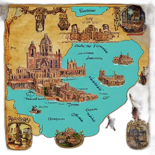 concept art, fantasy art, accurate, map transparent PNG cut-out
