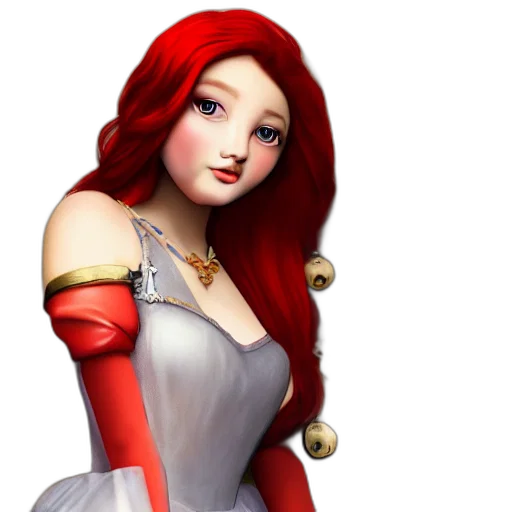 dress, jewelry, fantasy art, 3d render transparent PNG cut-out