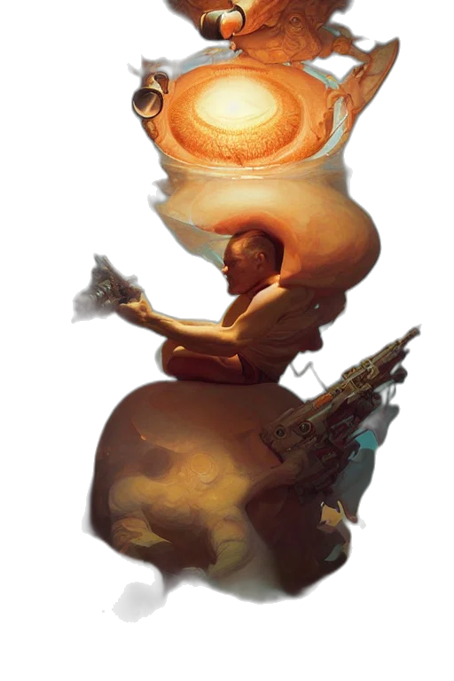 creature, staff, robot, mask transparent PNG cut-out