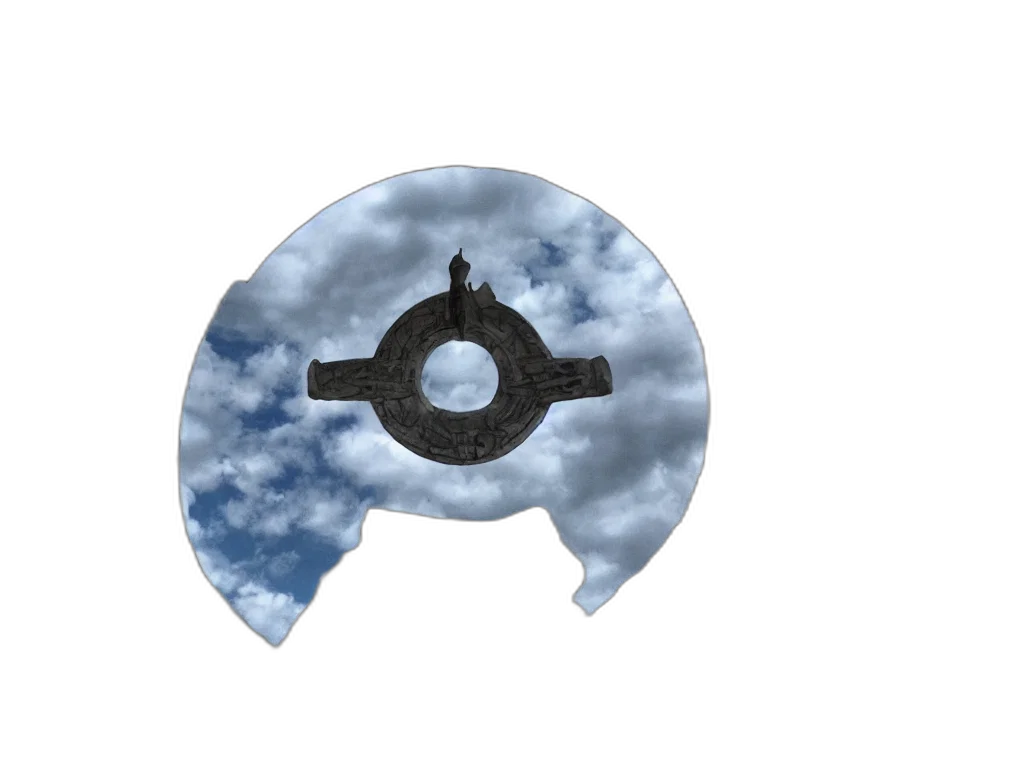 umbrella, staff, crown, sword transparent PNG cut-out