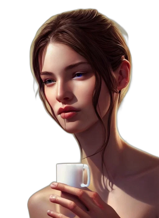 face, jewelry, dress, photorealistic transparent PNG cut-out