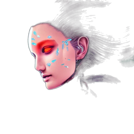 face, robot, mask, creature transparent PNG cut-out