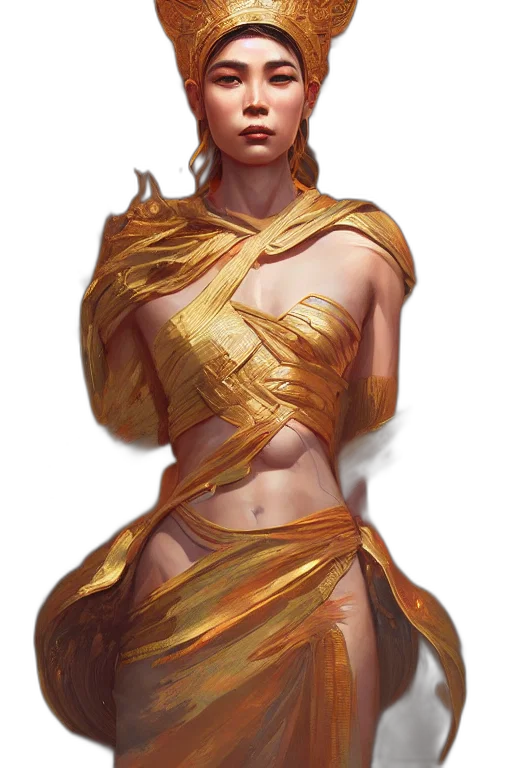 dress, fantasy art, concept art, comic book art transparent PNG cut-out
