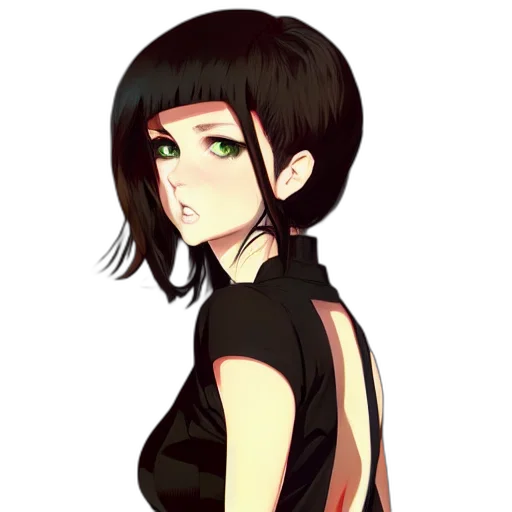 dress, staff, face, hair transparent PNG cut-out