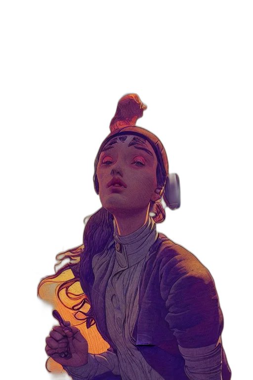 hat, crown, face, staff transparent PNG cut-out