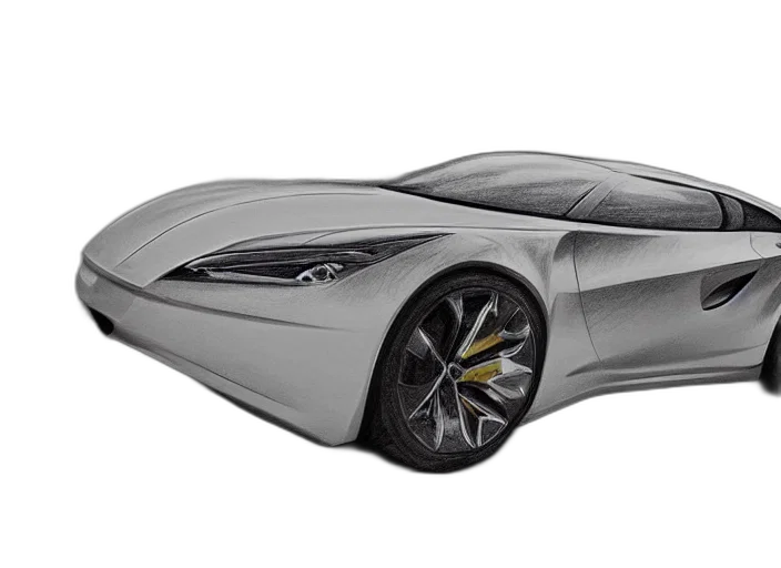 car, photorealistic, 3d render, concept art transparent PNG cut-out