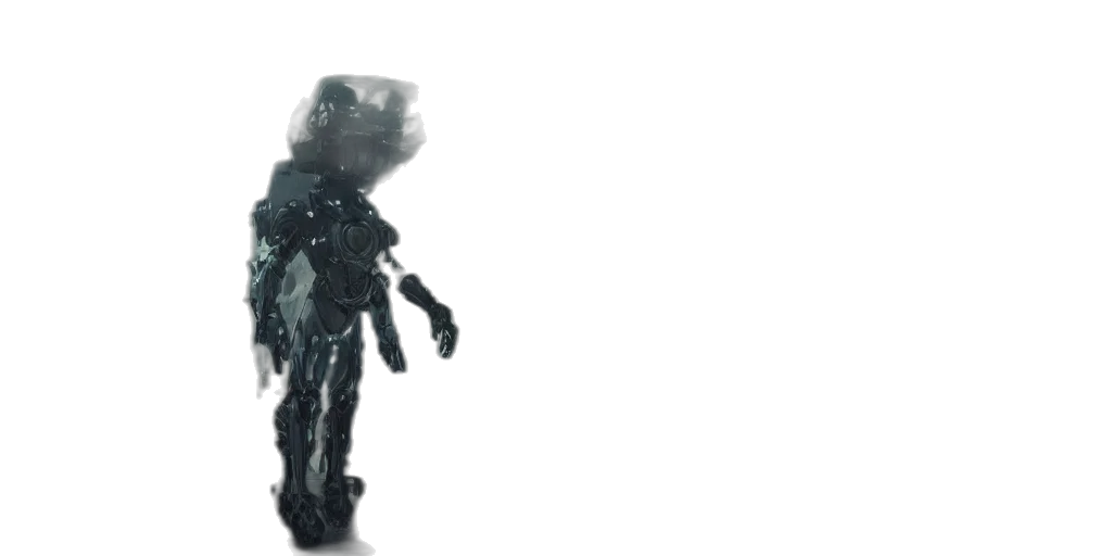 robot, creature, mask, staff transparent PNG cut-out