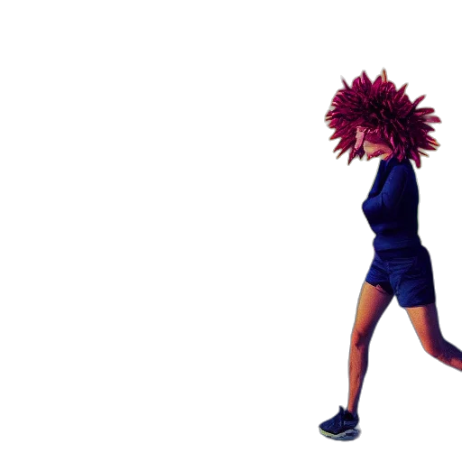 hair, dress, creature, staff transparent PNG cut-out