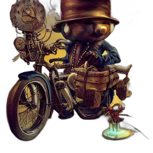 robot, staff, animal, concept art transparent PNG cut-out