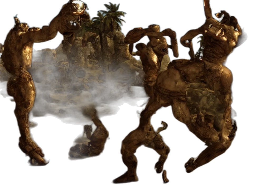 creature, concept art, fantasy art, 3d render transparent PNG cut-out