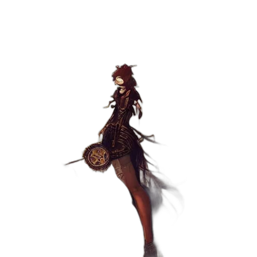 staff, dress, weapon, crown transparent PNG cut-out