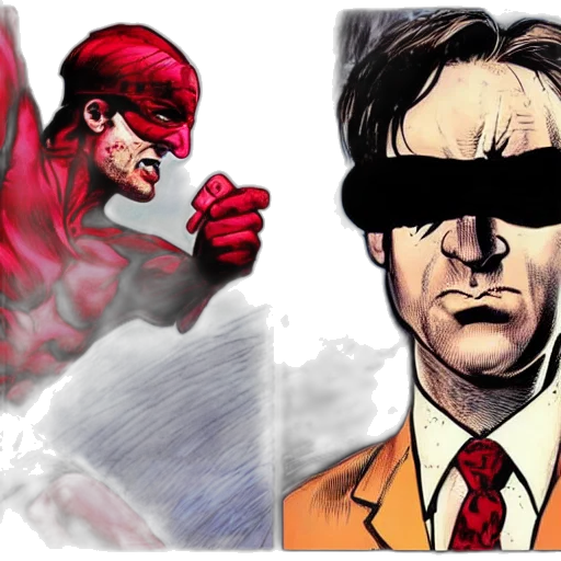 comic book art, concept art, red, matt transparent PNG cut-out