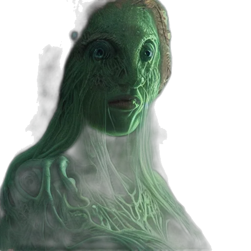 creature, mask, face, staff transparent PNG cut-out