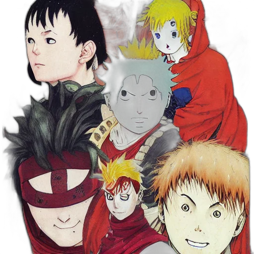 mask, anime, comic book art, concept art transparent PNG cut-out