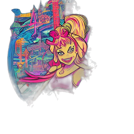 fantasy art, vaporwave, concept art, anime transparent PNG cut-out